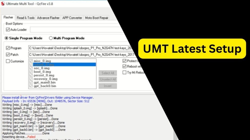 UMT Latest Setup
