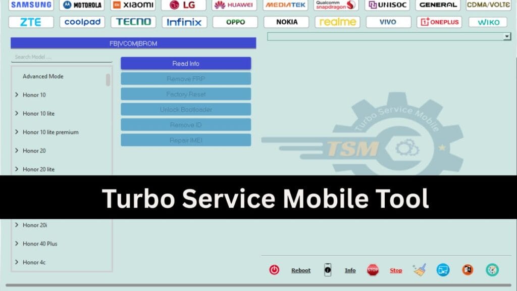 Turbo Service Mobile Tool V2.0.8 (TSM): FRP Removal & Repair 1 Turbo Service Mobile Tool
